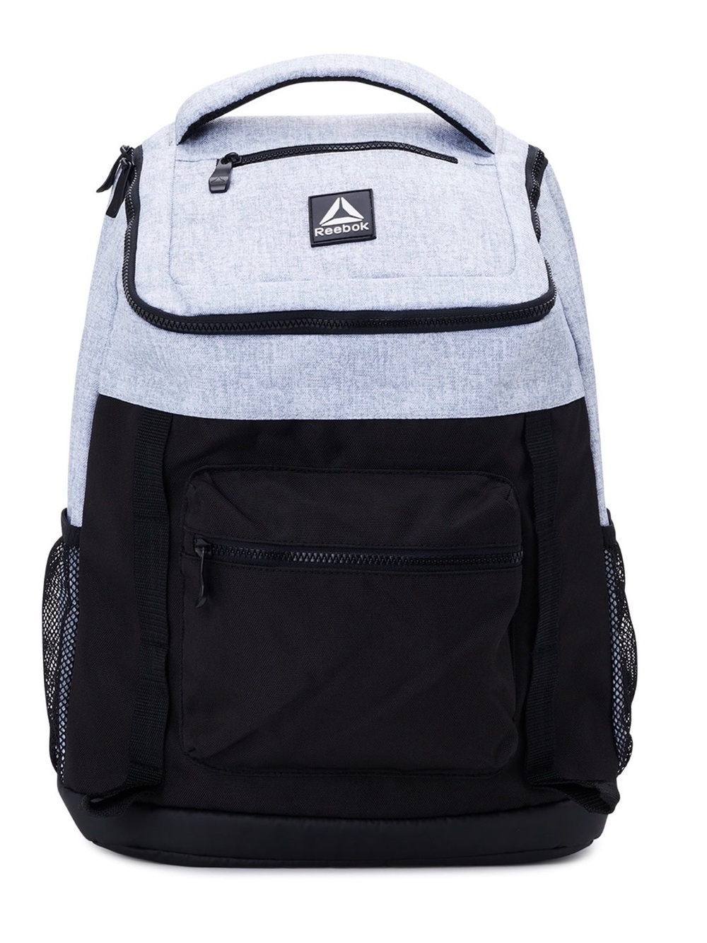 Reebok Unisex Adult Bobbie Top Loader 18.5" Laptop Backpack, Light Gray/black